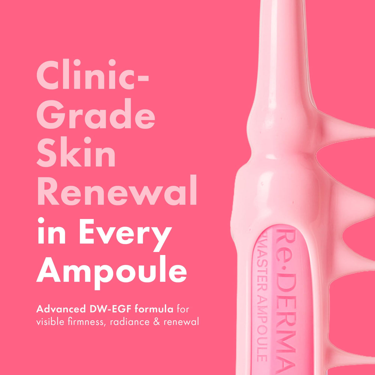 EASYDEW ampoule open vial with pipette demonstrating precise dosing benefit