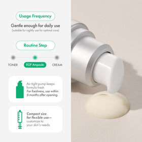 EASYDEW bottle with ampoule cushion pairing to enhance absorption