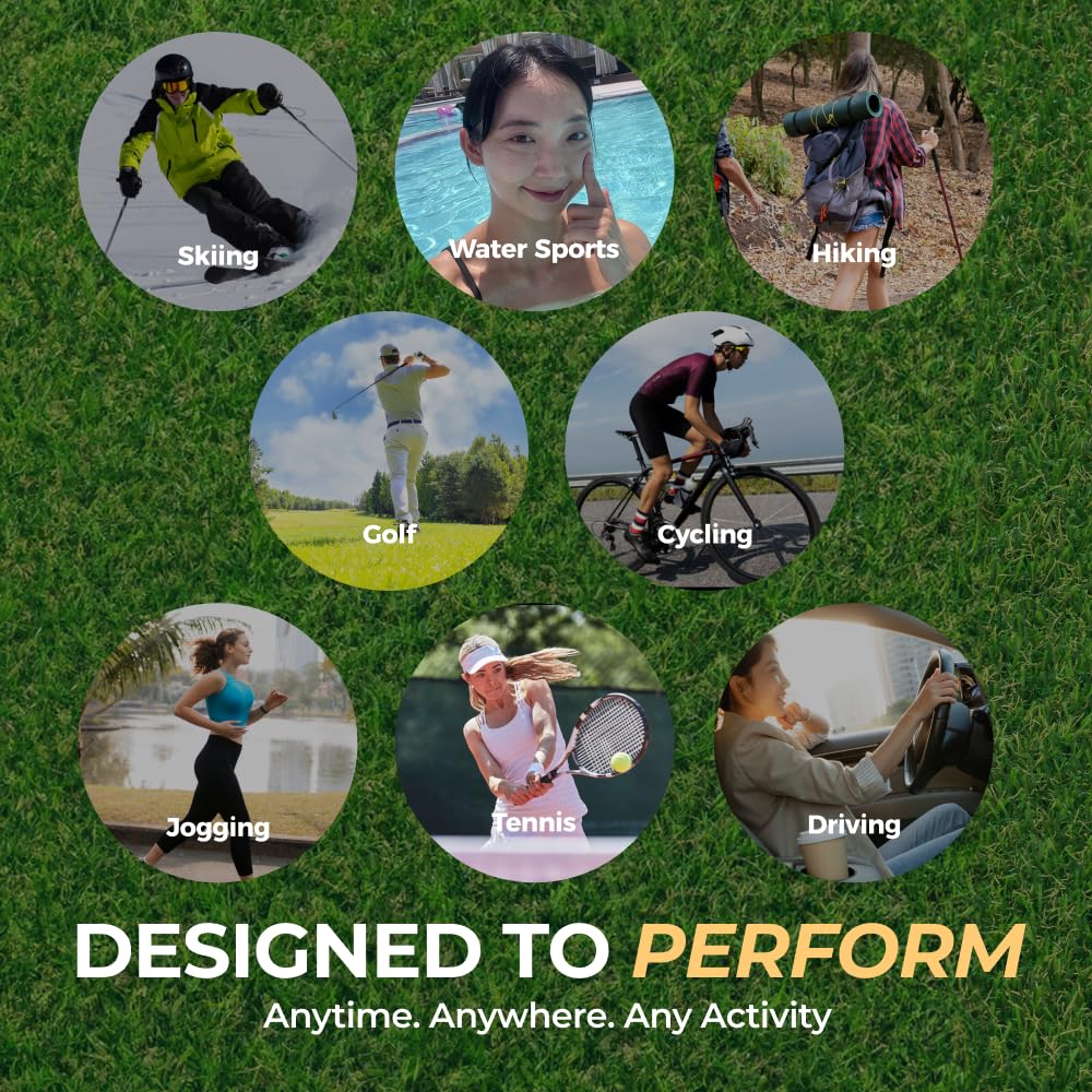 EASYDEW patch worn during golf showing outdoor activity protection