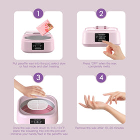 EASYINBEAUTY rose wax packs with gloves and foot covers ready-to-use convenience benefit
