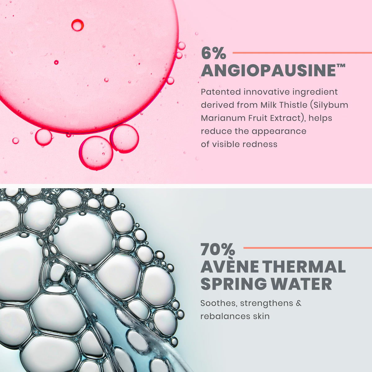 Eau Thermale Avène applying cream to cheek demonstrating calming effect for visible redness