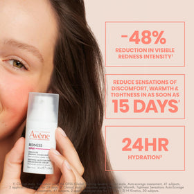 Eau Thermale Avène cream in palm to show scale and easy application for sensitive skin