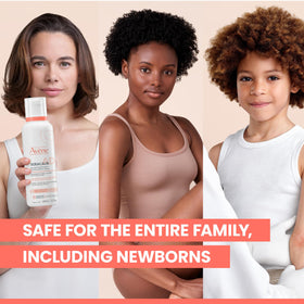 Eau Thermale Avène on bathroom shelf in a calm lifestyle setting