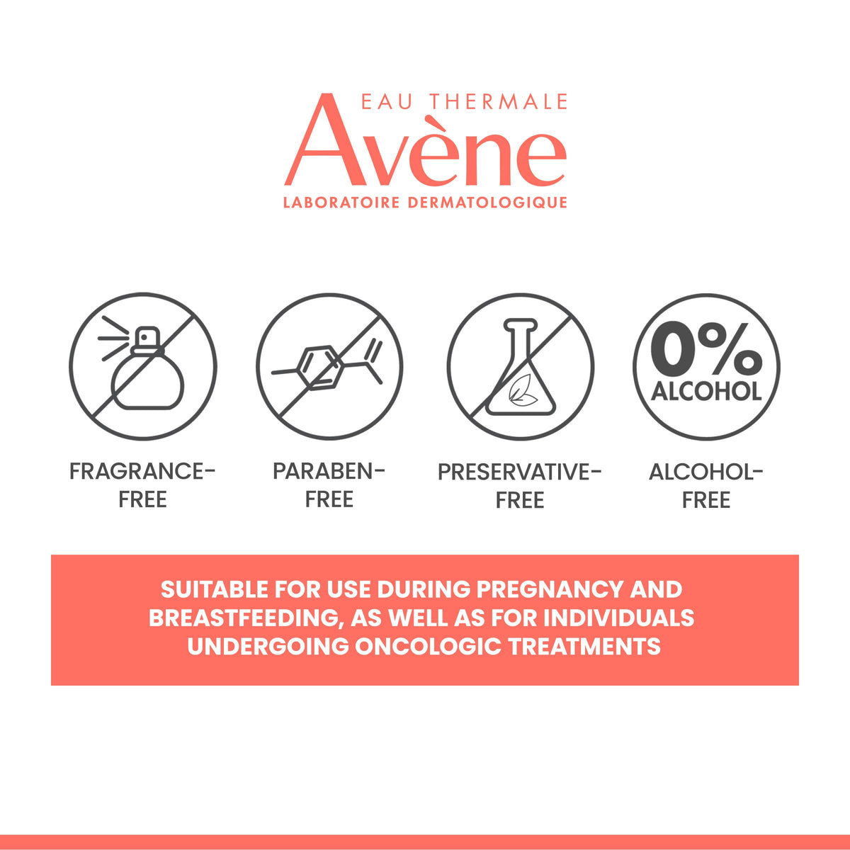Eau Thermale Avène label close-up showing formulation and claims