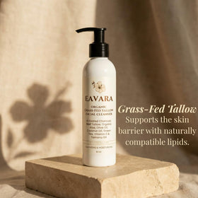 Eavara bottle shown in hand for scale to convey size and travel-friendly benefit