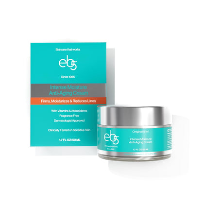 eb5 front jar showing packaging and benefits for firmer face and neck
