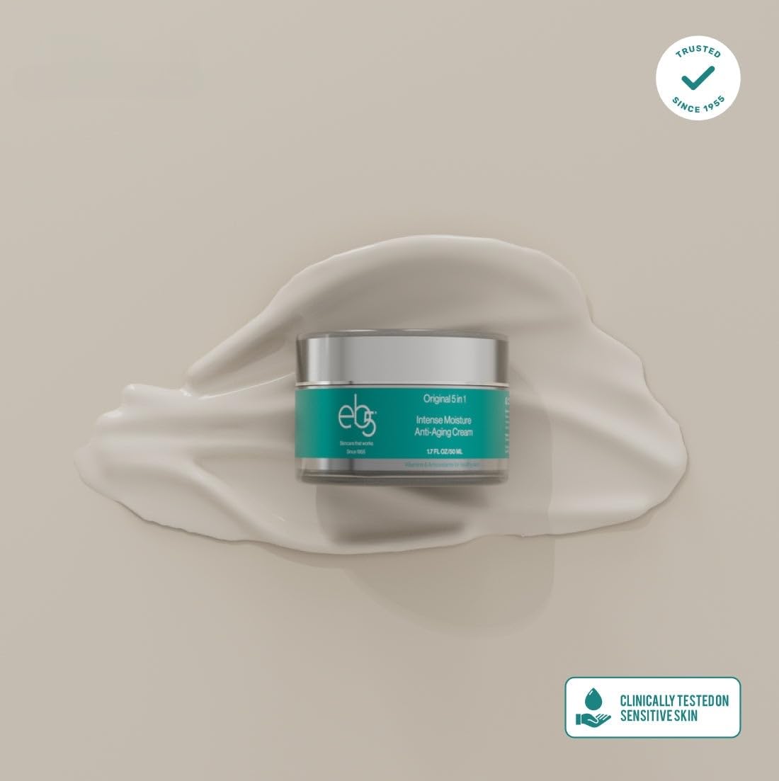 eb5 on bathroom vanity as part of daily skincare routine for gentle care