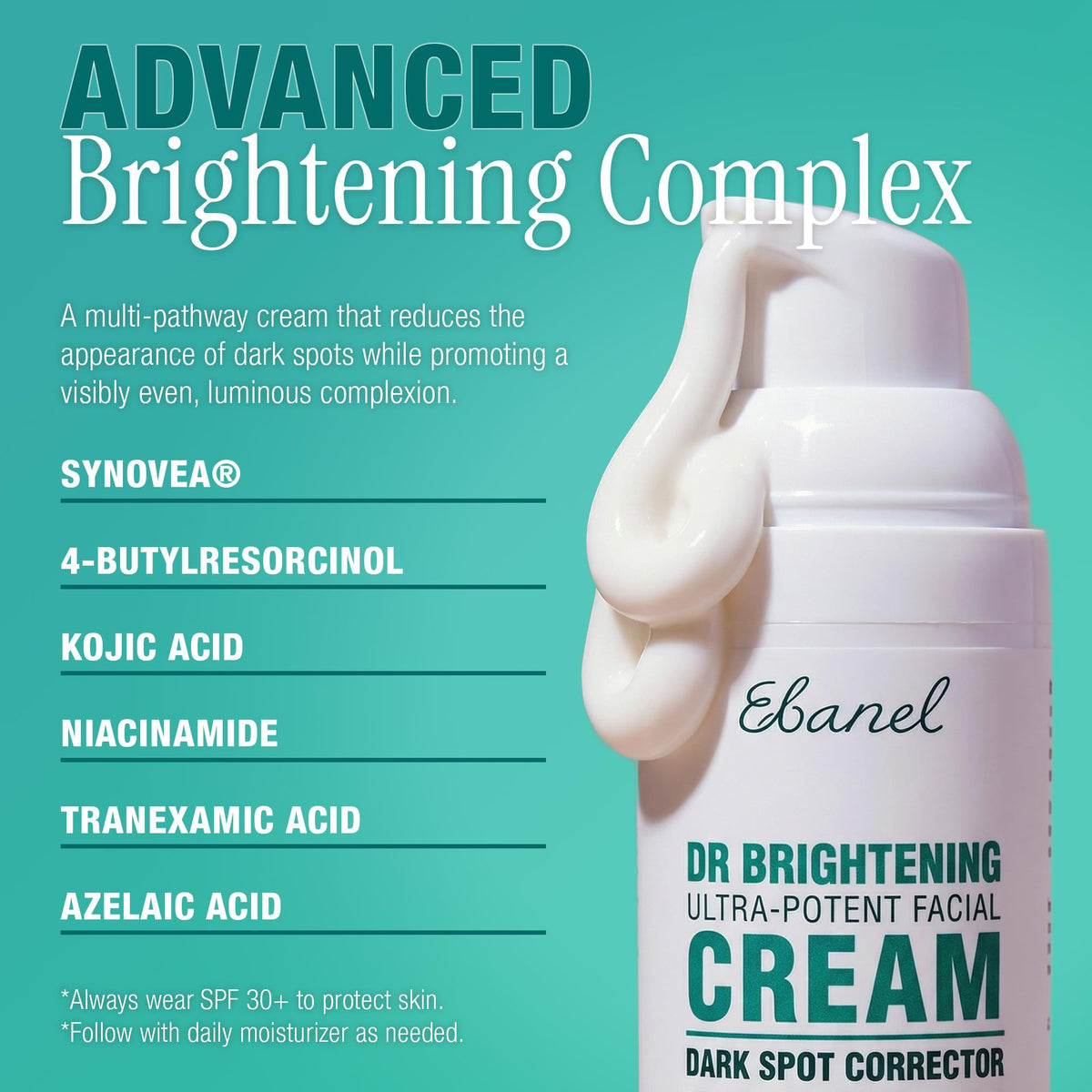 Applying Ebanel cream on hand to target dark spots and even tone