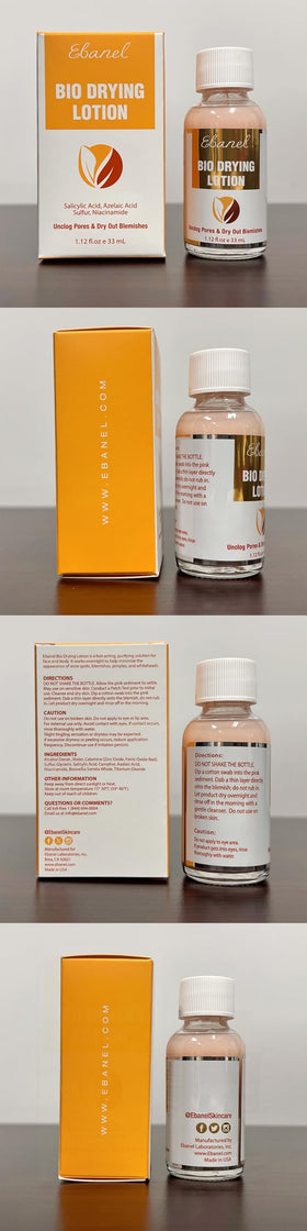 Ebanel before and after spots illustration showing clearer skin