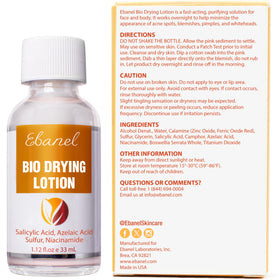 Ebanel bottle on bathroom shelf in lifestyle setting for routine