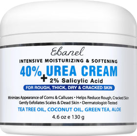 Ebanel jar front view showing product packaging and clear usage benefit