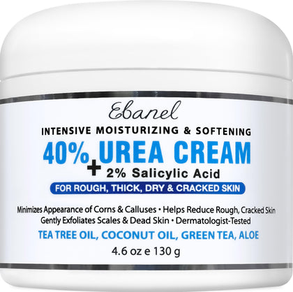 Ebanel jar front view showing product packaging and clear usage benefit