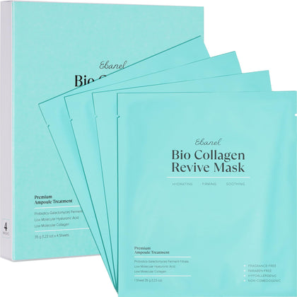 Ebanel front packaging showing branding and four hydrogel masks for quick overview benefit