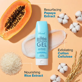 Ebanel ingredient trio rice, papaya, centella emphasizing brightening and soothing