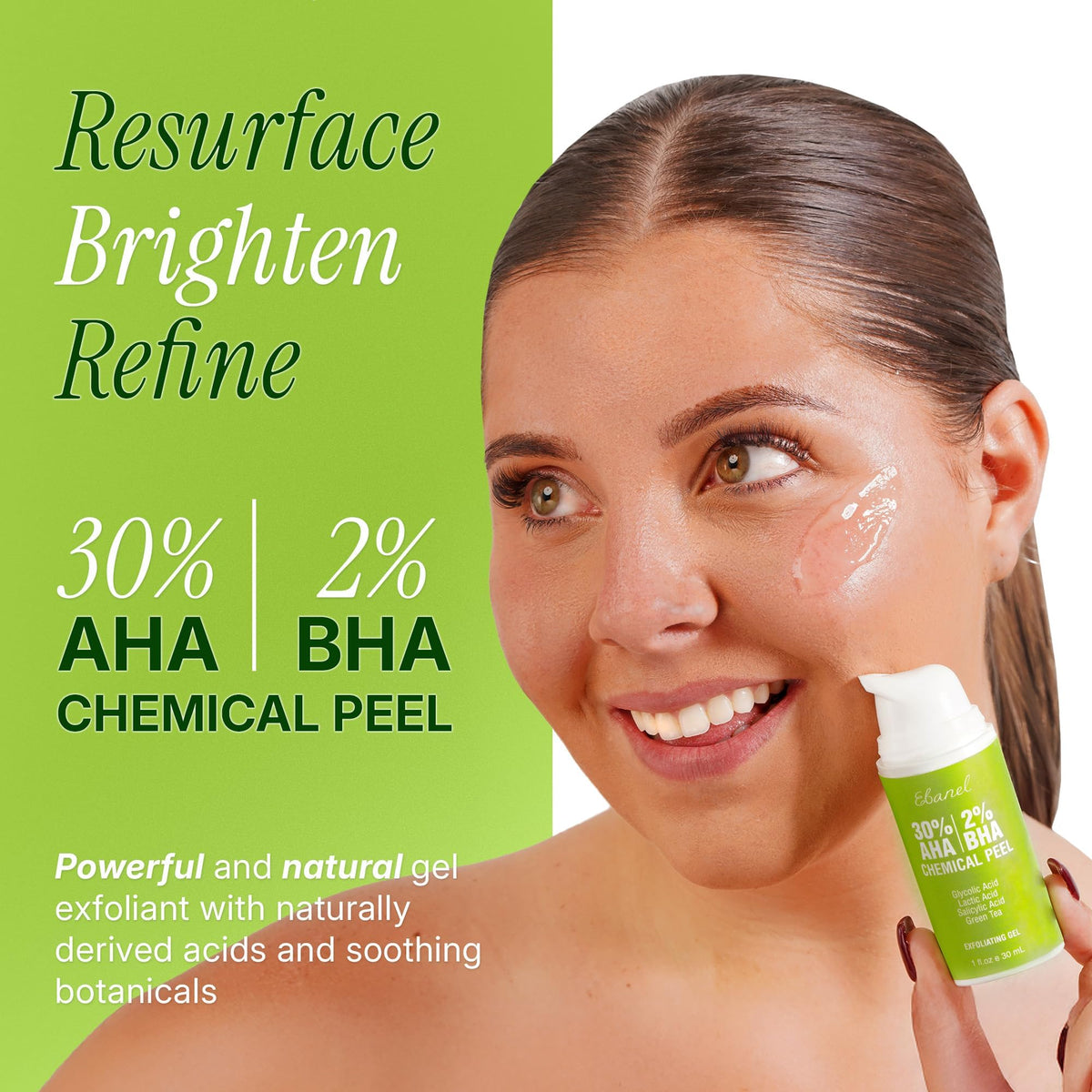 Ebanel gel texture close-up highlighting smooth spreadability