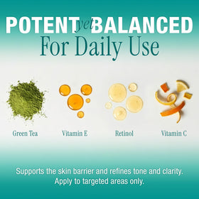 Ebanel serum on vanity lifestyle scene suggesting daily use benefit