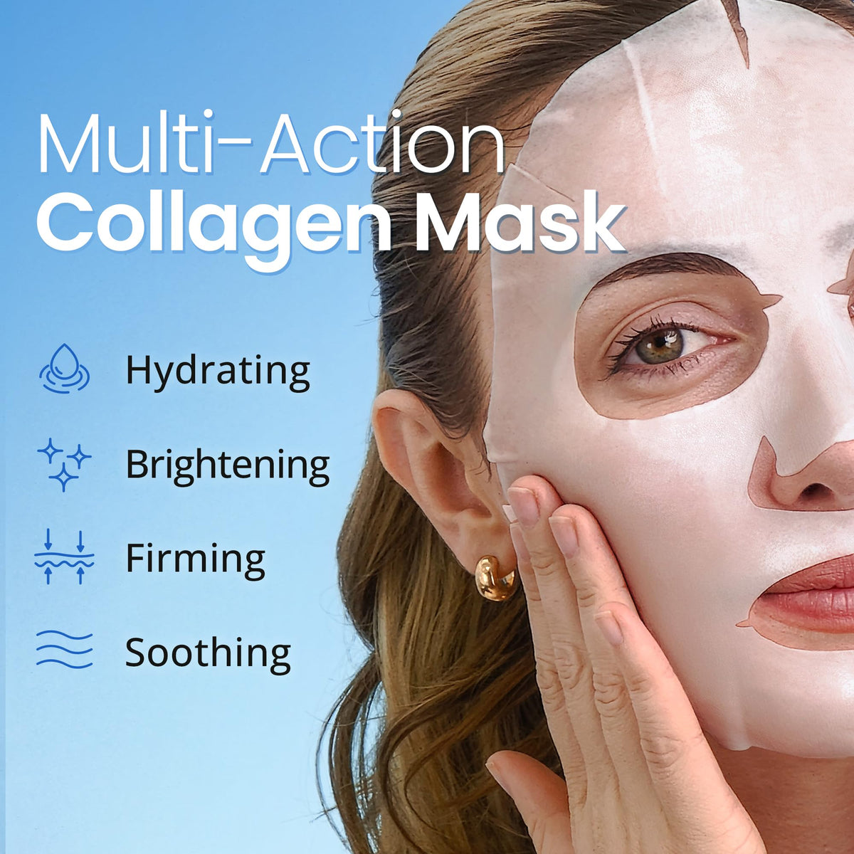 Ebanel close-up of single sheet soaked in serum for intense hydration