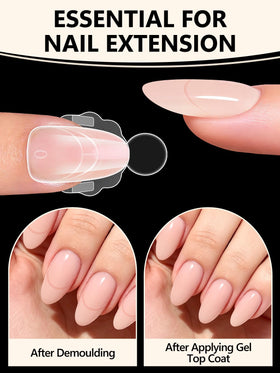 EBANKU before and after short almond set showing consistent shape benefit