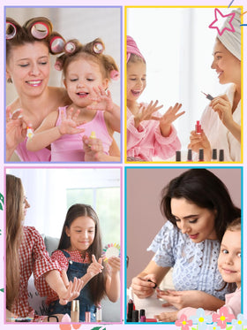 Child hands wearing EBANKU nails, playful look and comfortable fit