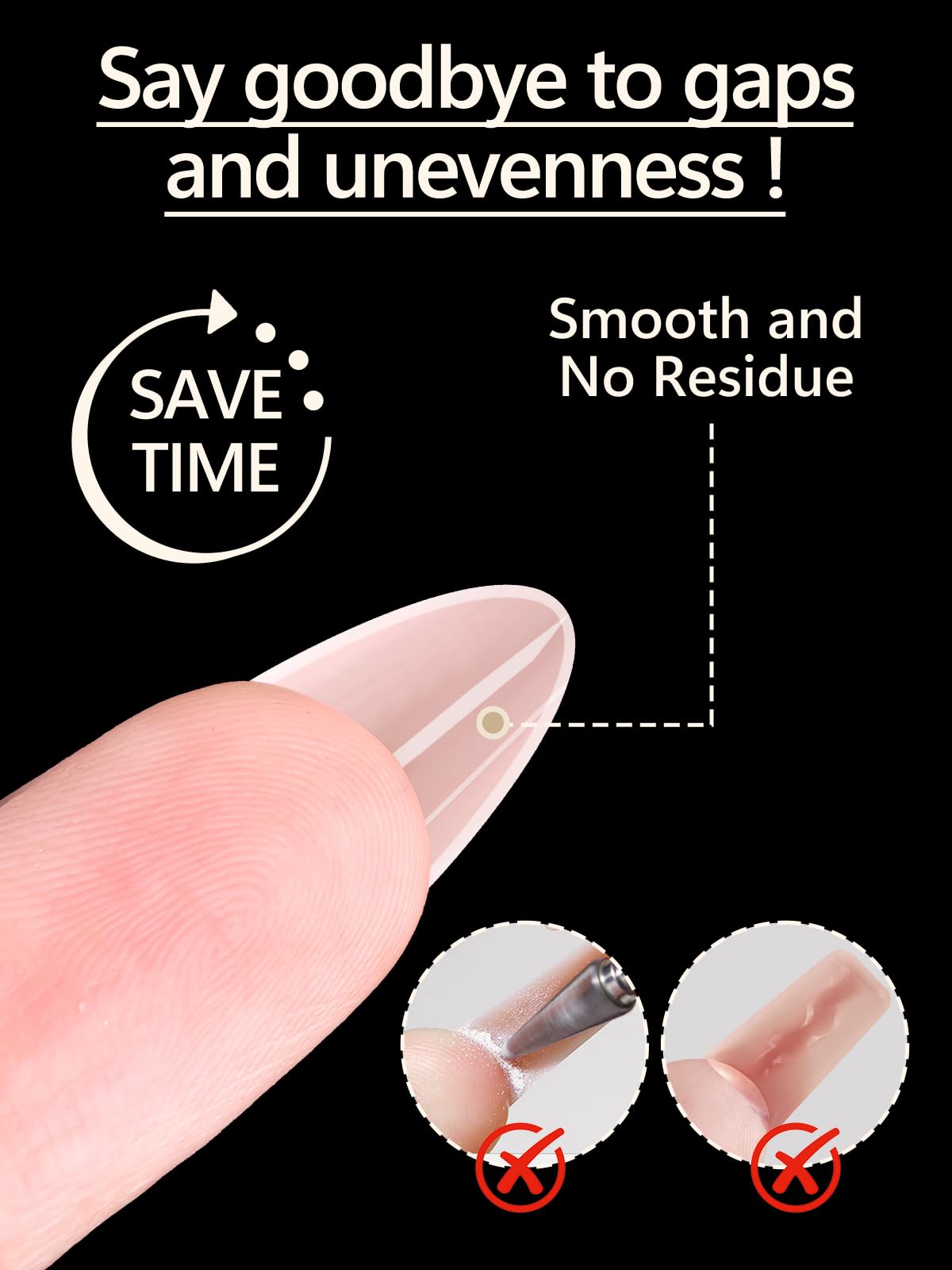 EBANKU forms in use applied on nail for faster salon-grade extensions