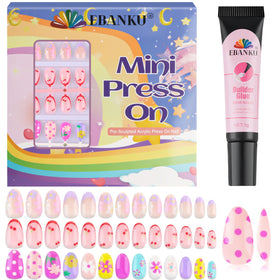 EBANKU front packaging showing three colorful nail sets and box, great gift