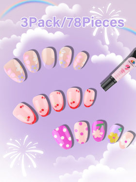 EBANKU size chart comparison of 13 sizes, helps find best-fit nails