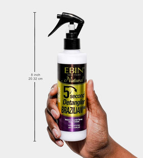 EBIN NEW YORK being sprayed onto a wig to soften fibers and reduce tangles