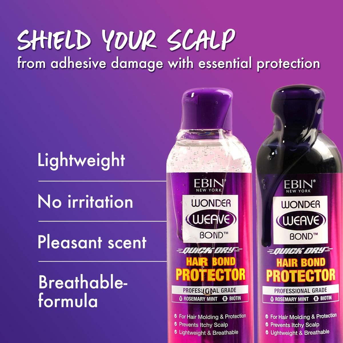 EBIN NEW YORK spray nozzle close-up demonstrating quick dry application benefit