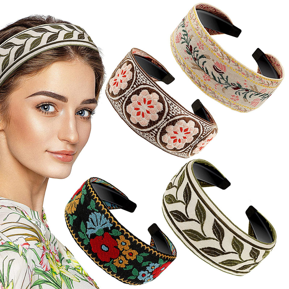 EBOOT front view wide headbands showing four colorful options and instant style