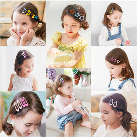 ECADY clips secured in child's hair demonstrating secure hold and gentle fit