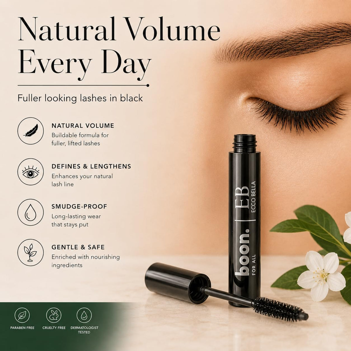 Ecco Bella mirrored tube in a handbag lifestyle for convenient on-the-go touchups