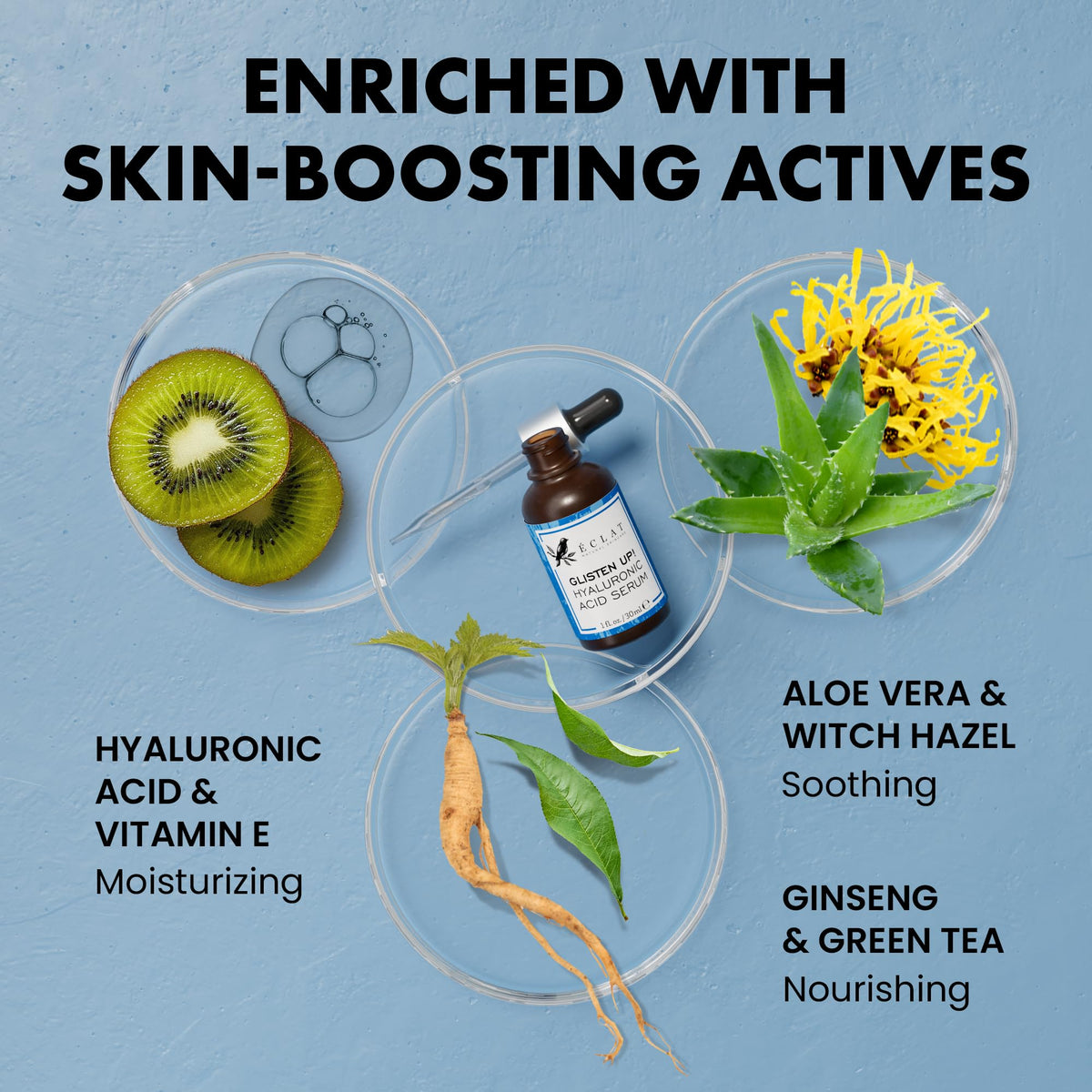 Eclat Skincare dropper dispensing serum for precise, waste-free application benefit