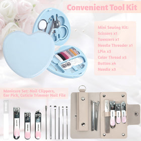 Eclatbox detailed shot of sewing kit components for fast wardrobe repairs
