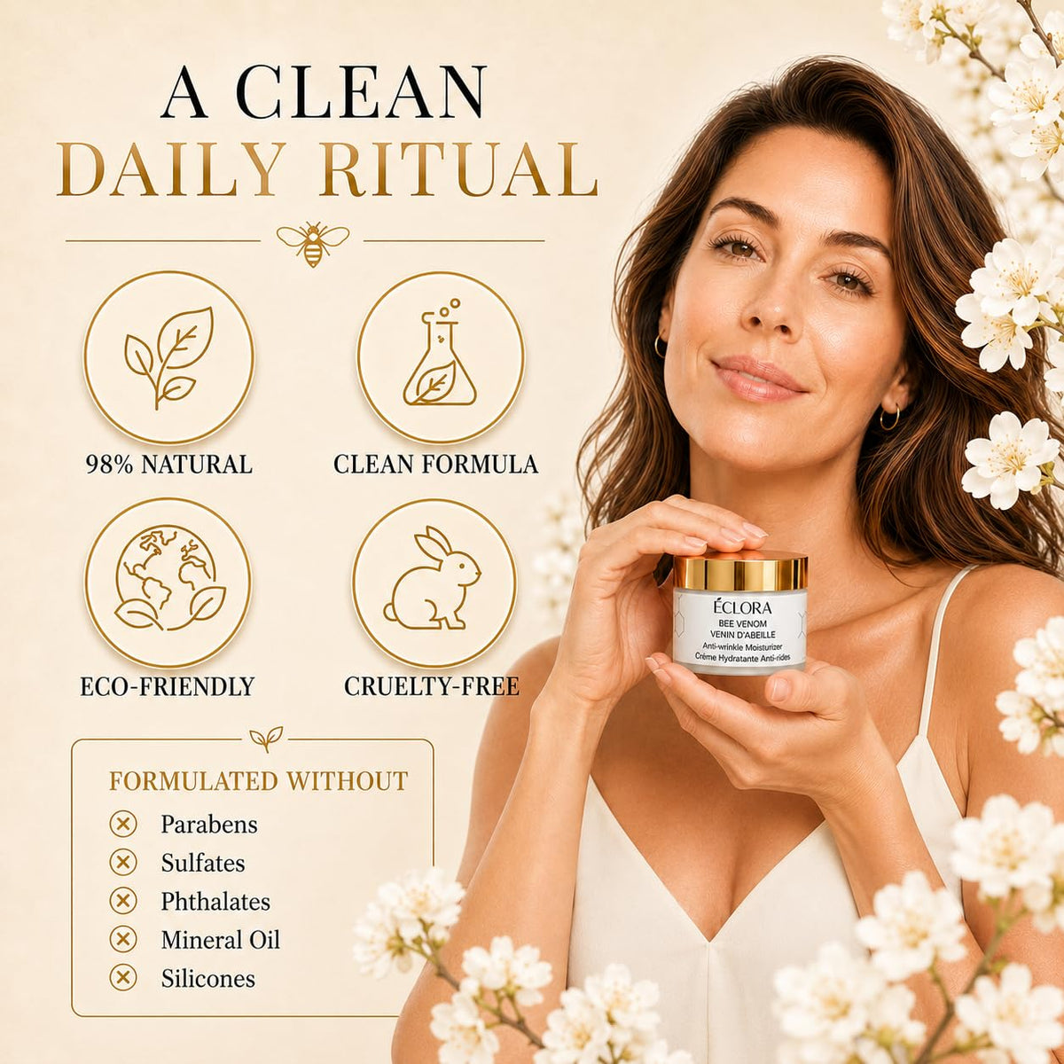 Éclora Manuka honey and hive representing ethically sourced nutrients benefit