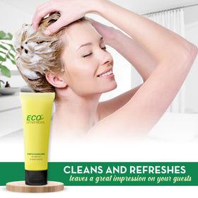 ECO amenities flip-cap detail for spill-free use and easy dispensing