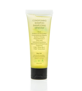 ECO Amenities label detail readable branding and ingredient clarity