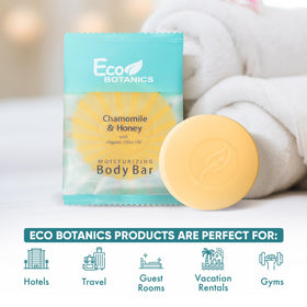 Eco Botanics single soap bar close-up highlighting smooth texture and gentle cleansing benefit