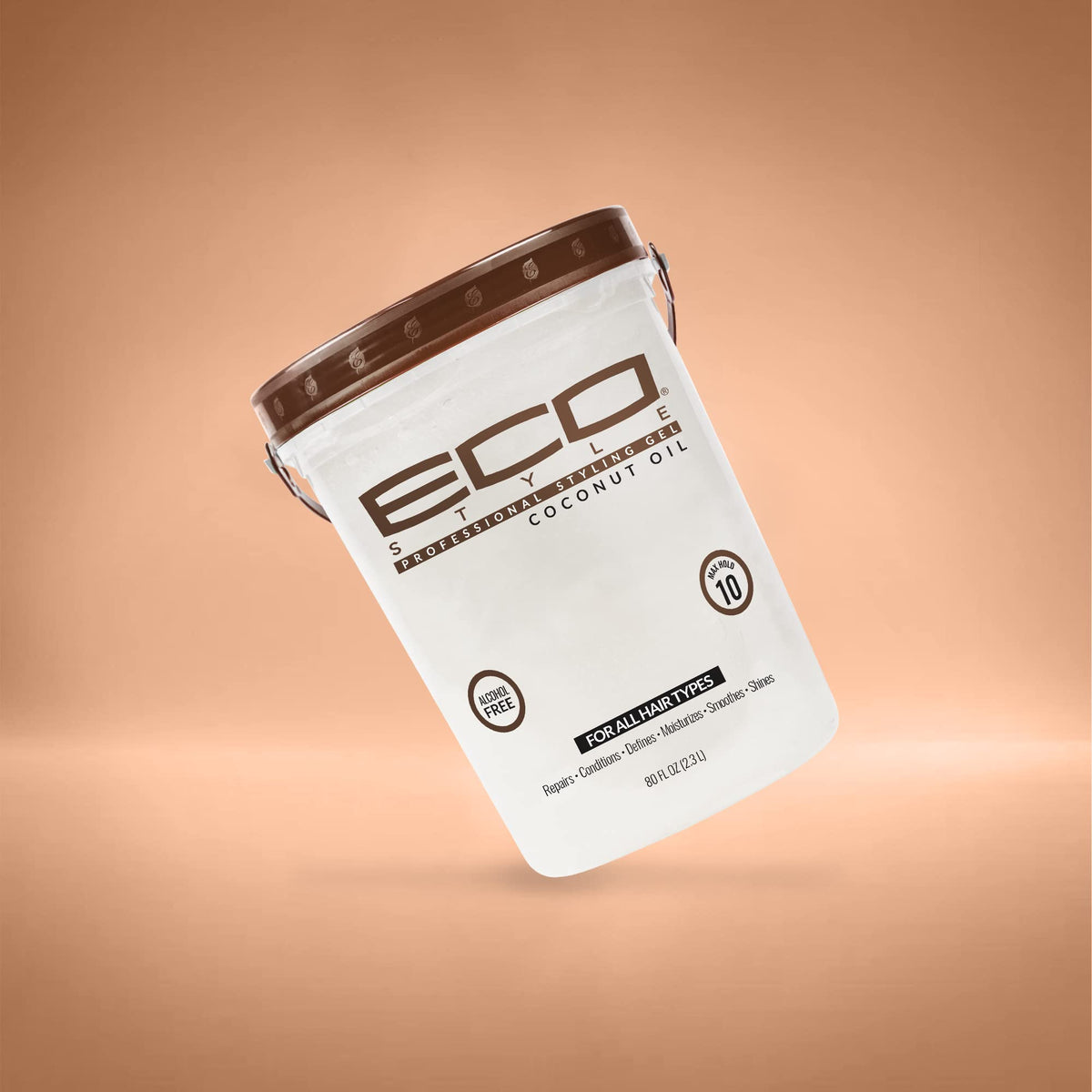 Eco Style ingredient label displaying 100% pure coconut oil benefits