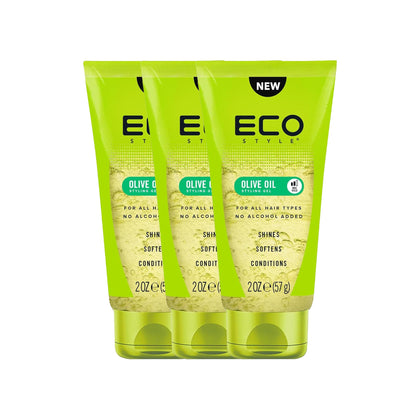 Eco Style front packaging showing three travel-size bottles and clear branding for convenience