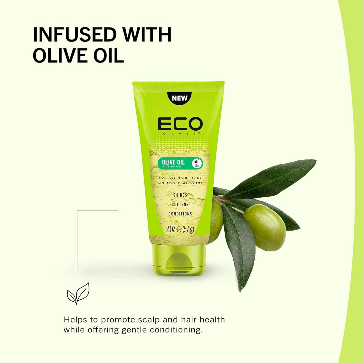 Eco Style used on twist-out showing curl definition and flexible long-lasting hold