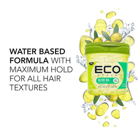 Eco Style with olive oil bottle visualizing natural moisturizing ingredient