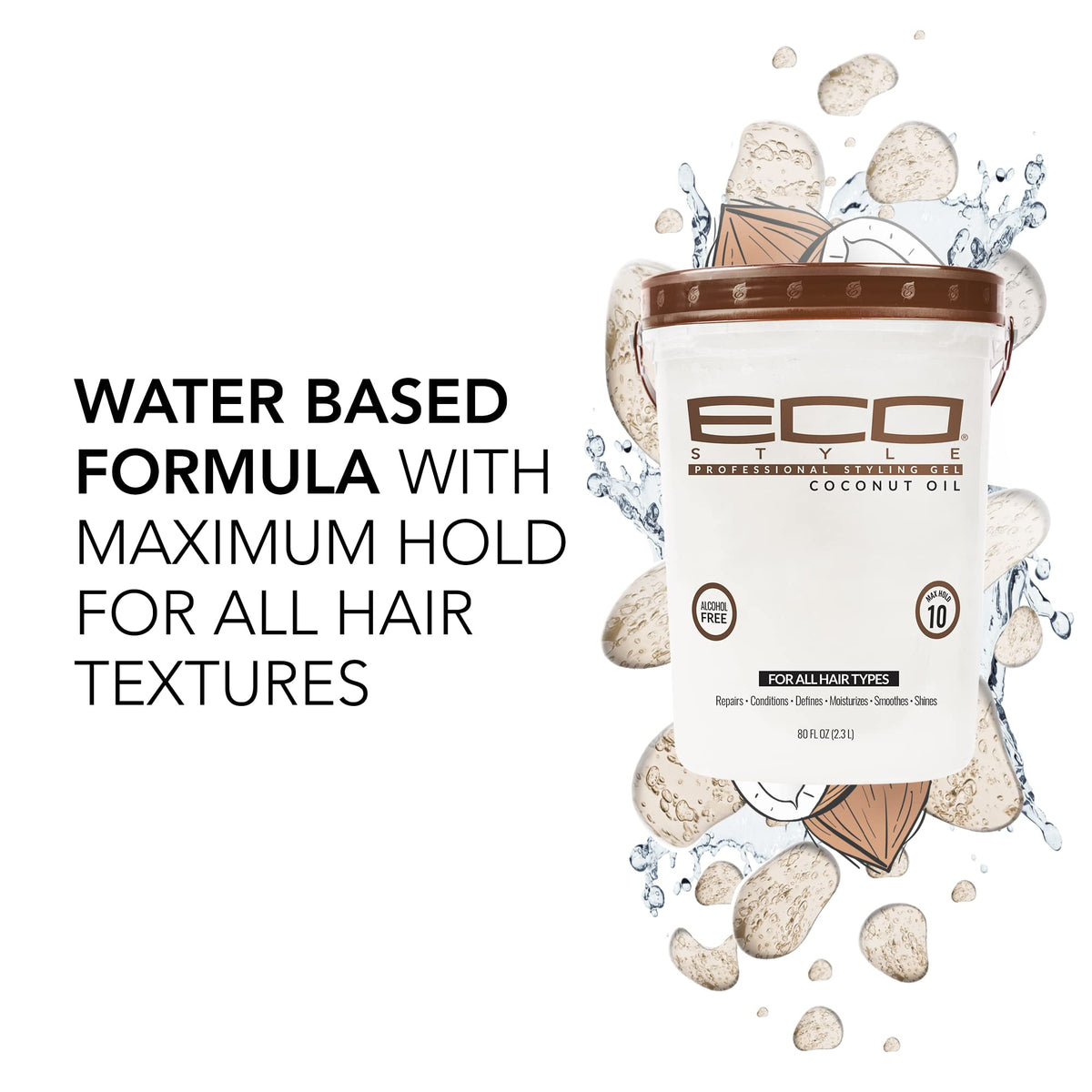 Eco Style close-up gel texture highlighting smooth, weightless shine
