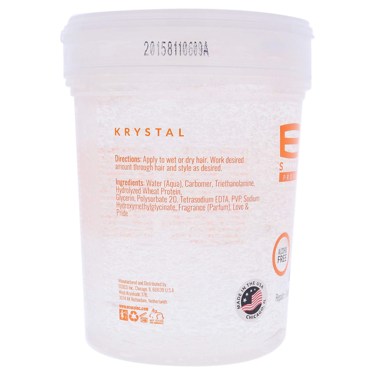ECOCO clear Krystal applied to edges demonstrating sleek control and polished shine