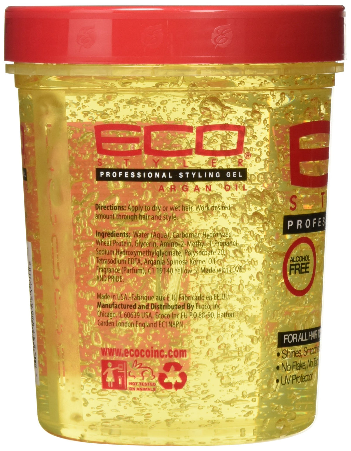 ECOCO in-use styling on wet hair demonstrating control and shine