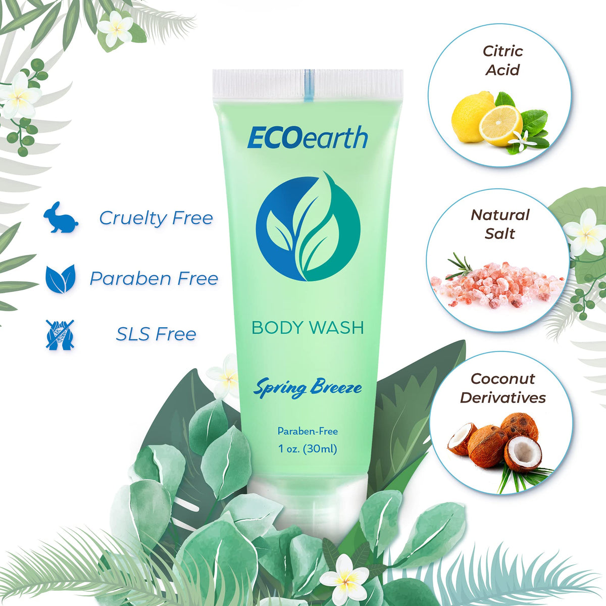EcoEarth close-up of body wash texture highlighting gentle, lathering formula