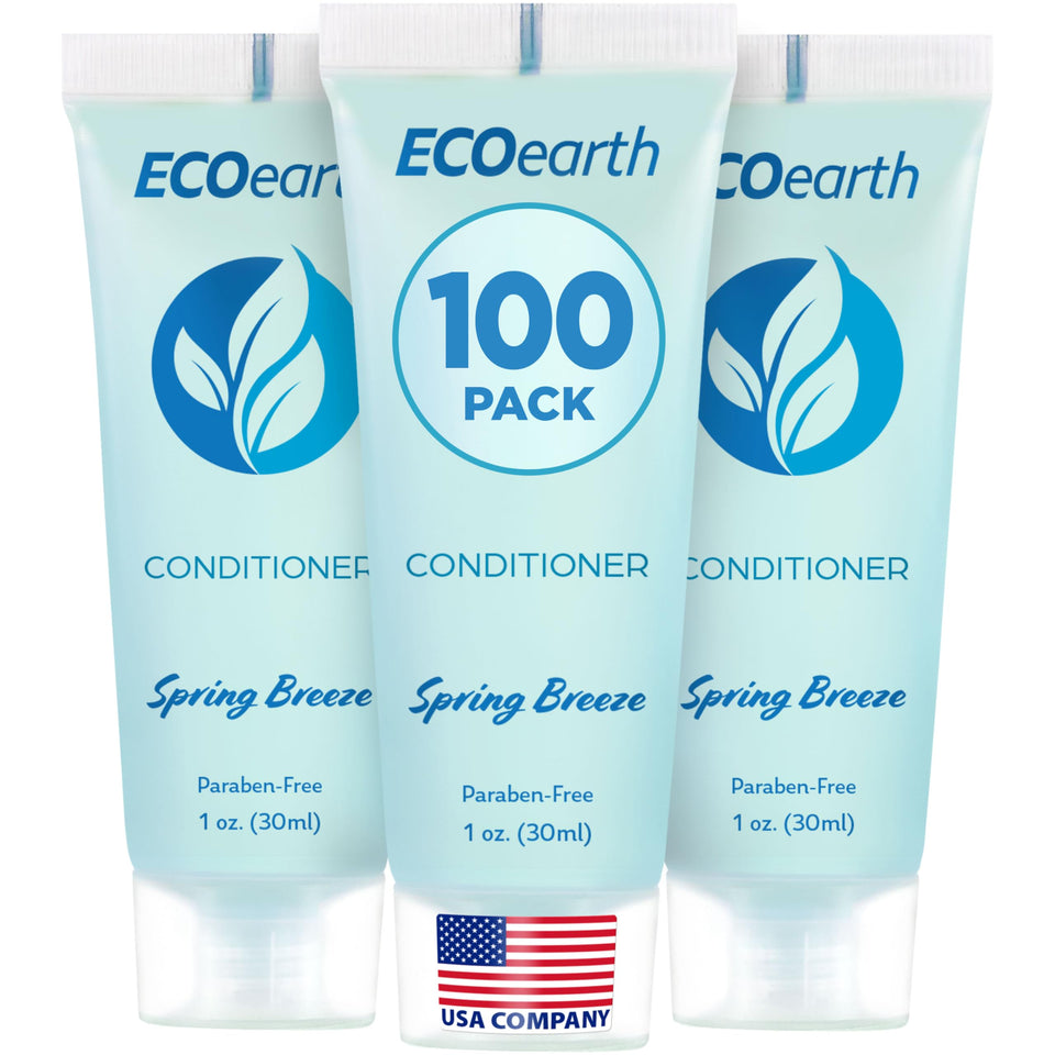 EcoEarth front packaging showing Spring Breeze label and hotel-ready benefit