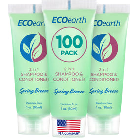 ecoearth front packaging showing Spring Breeze label and bulk 100-pack benefit