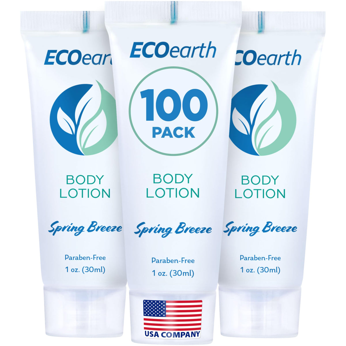 EcoEarth front packaging showing 100-count bulk and travel size convenience