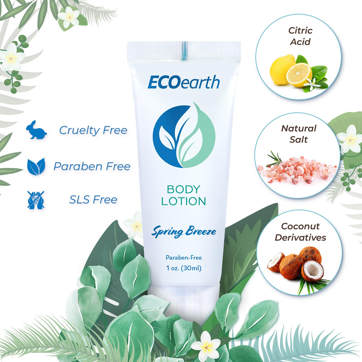 EcoEarth lotion texture close-up highlighting smooth hydrating formula