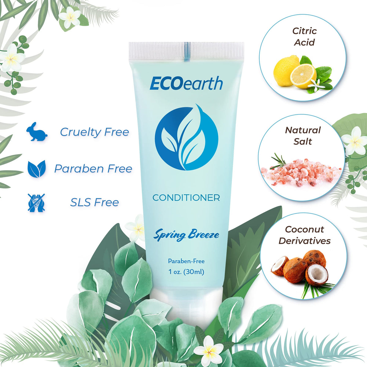 EcoEarth tube cap close-up highlighting leak-proof design and travel safety